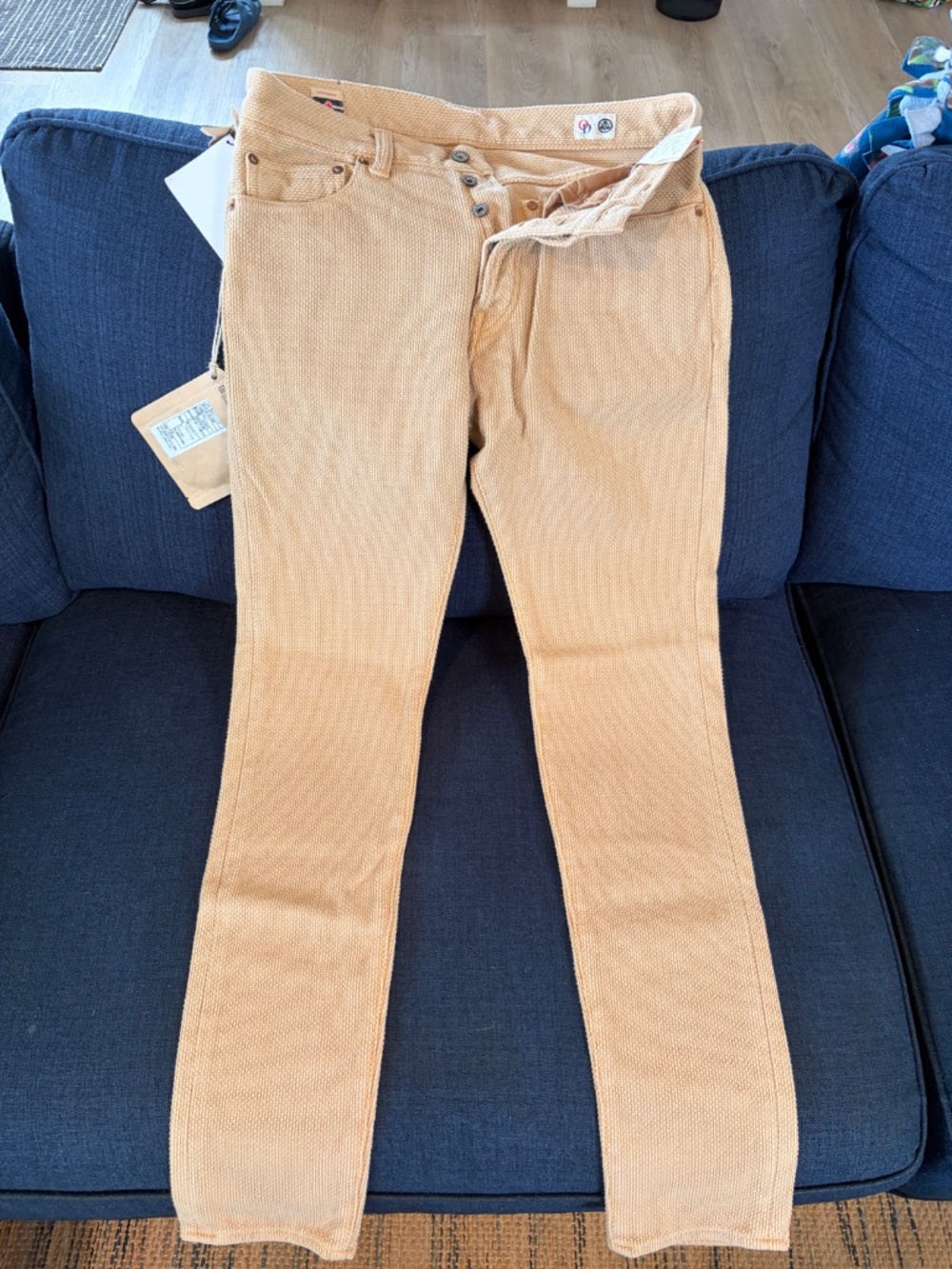 Momotaro/Okayama Ochazome Sashiko Pants - Picture 5 of 5